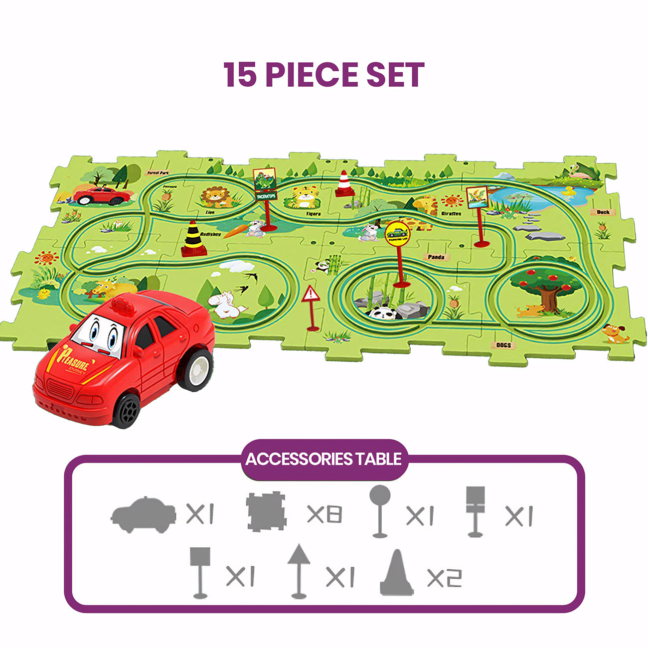 Puzzle Racer Car Track Set-kids game-puzzle game-creativity-critical thinking-cuddly mama-racing-learning and play-15 forest main