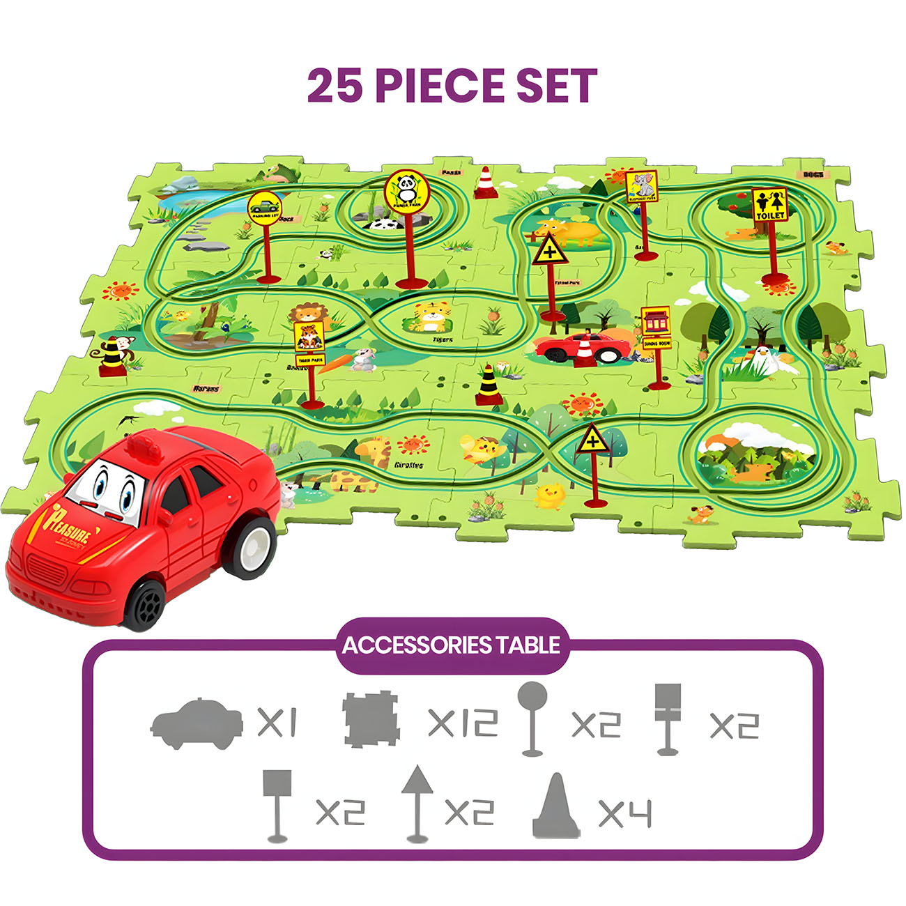 Puzzle Racer Car Track Set-kids game-puzzle game-creativity-critical thinking-cuddly mama-racing-learning and play-25 forest main