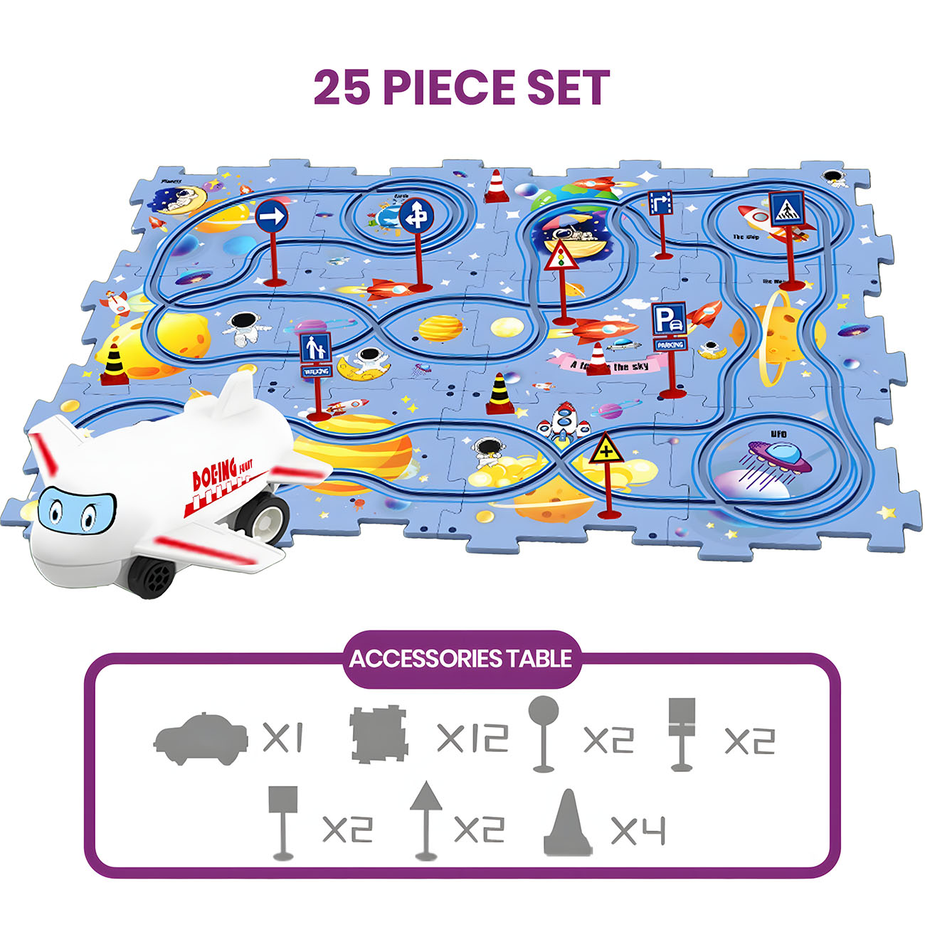 Puzzle Racer Car Track Set-kids game-puzzle game-creativity-critical thinking-cuddly mama-racing-learning and play-25 space main