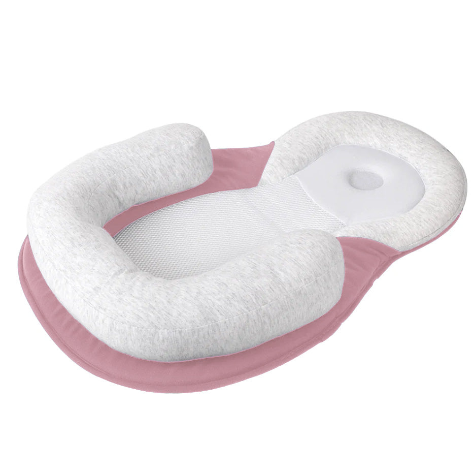 newborn baby bed-portable-comfort-baby pillow-bassinet-travel bed-baby nest-baby safety bed-pink