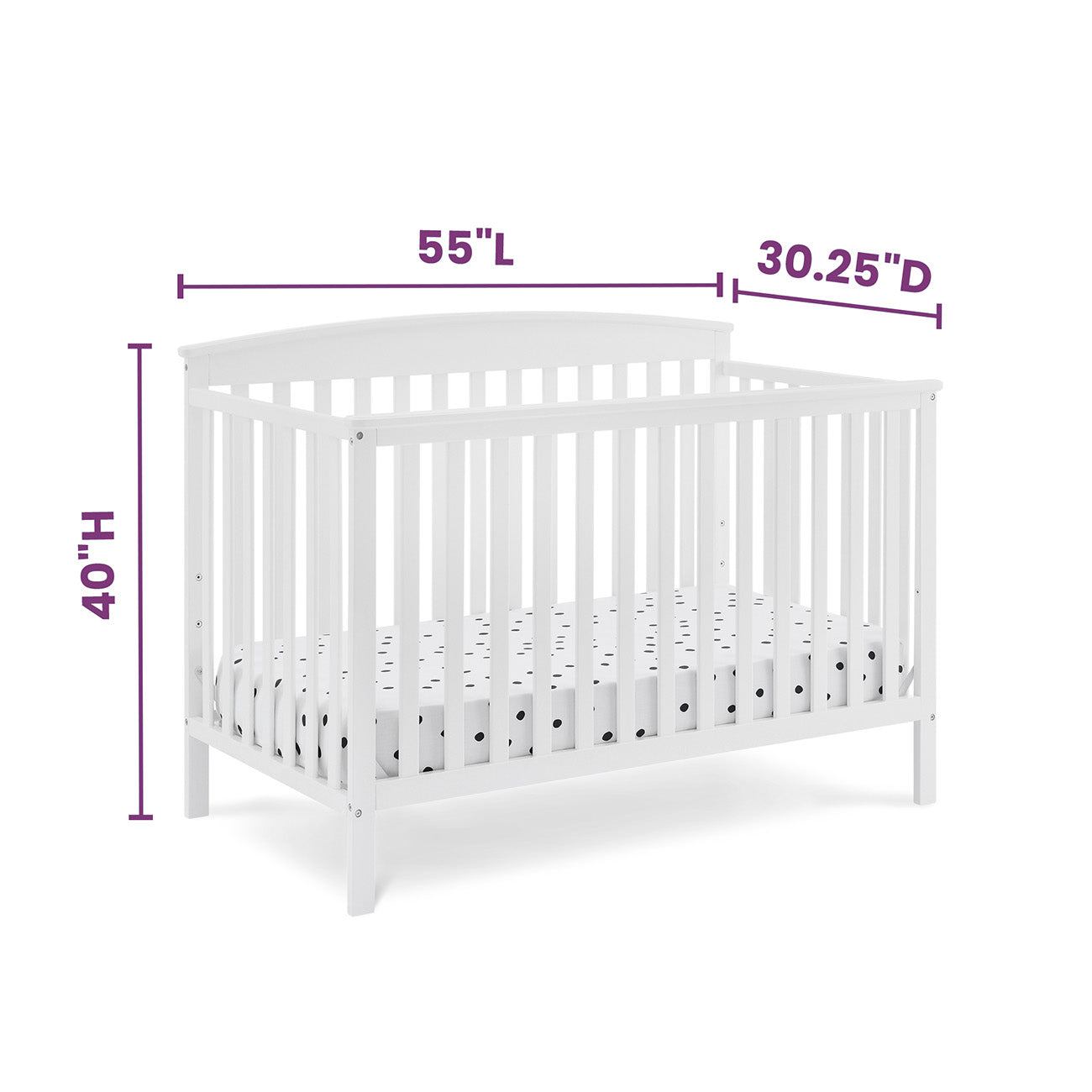 6-In-1 Convertible Baby Crib-crib bed-baby crib-baby bed crib-nursery-first bed-newborn bed-size