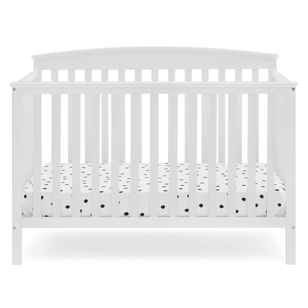 6-In-1 Convertible Baby Crib-crib bed-baby crib-baby bed crib-nursery-first bed-newborn bed-white from side