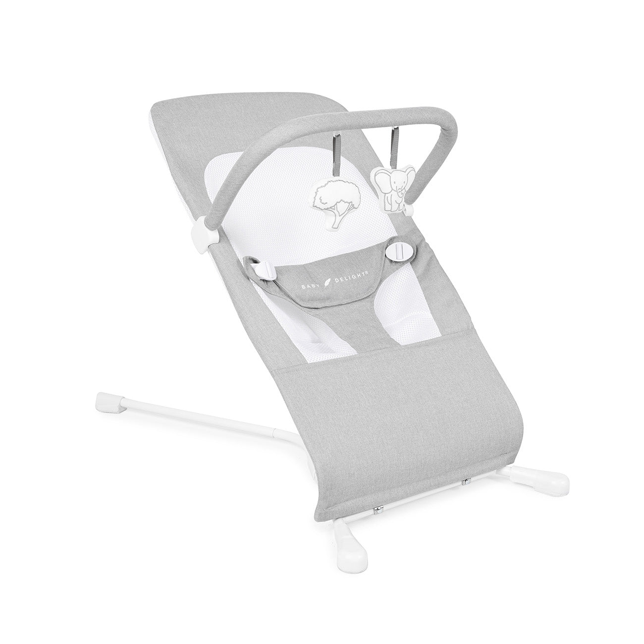 Baby Bouncer, baby delight, portable, grey, comfort, safety, 3-Position, Infants 0-6 Months