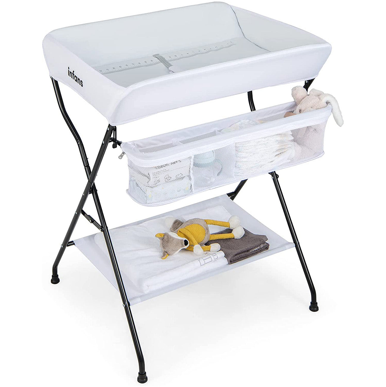 Baby Changing Table & Diaper Station – Foldable, Portable with Large Storage and Ergonomic Design