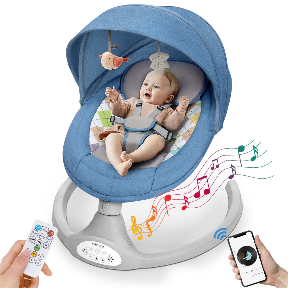 Electric Baby Swing Chair with Bluetooth Music and Remote Control