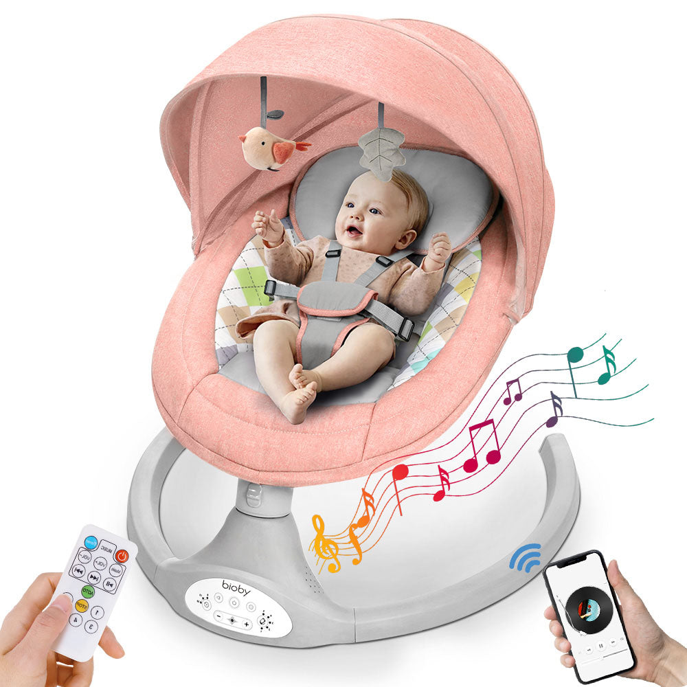 Electric Baby Swing Chair with Bluetooth Music and Remote Control