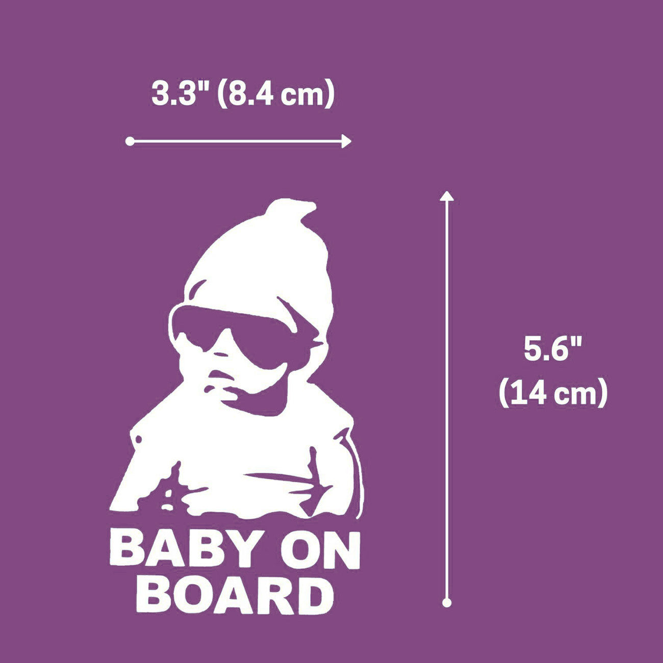 Baby on Board sign, Baby in Car, Car Window Decal Stickers-baby sticers-cars safety stickers-sticker size2