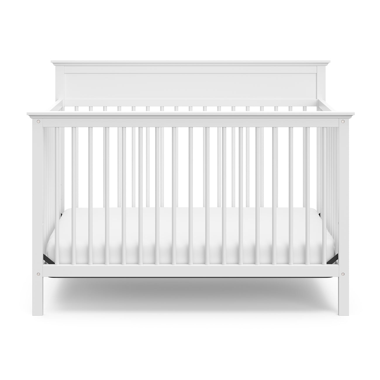 Crib bed-baby crib-Horizon 5-In-1 Convertible Baby Crib-toddler bed-baby bed-newborn bed-white front