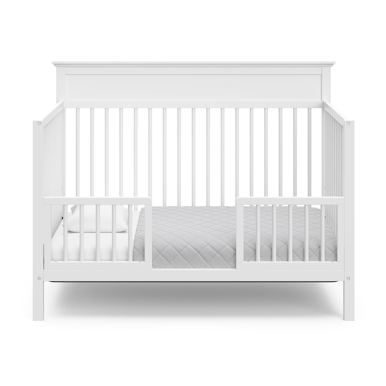 Crib bed-baby crib-Horizon 5-In-1 Convertible Baby Crib-toddler bed-baby bed-newborn bed-white main-extra for toddler