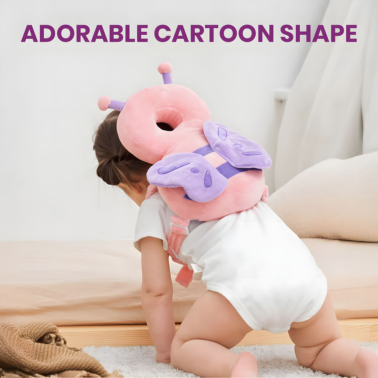 Head Protector Backpack-baby pillow-anti-fall pillow-baby protector pad-toddler backpack-infant head protection-baby fall cushion-cartoon shape