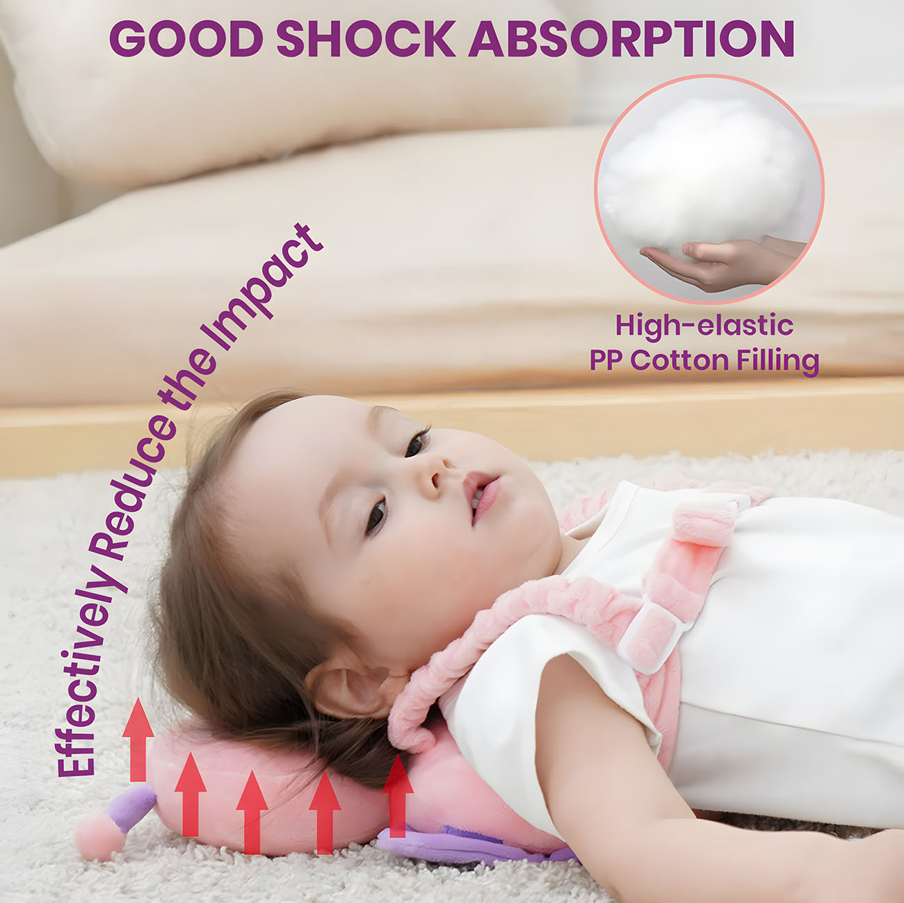 Head Protector Backpack-baby pillow-anti-fall pillow-baby protector pad-toddler backpack-infant head protection-baby fall cushion-shock absorption