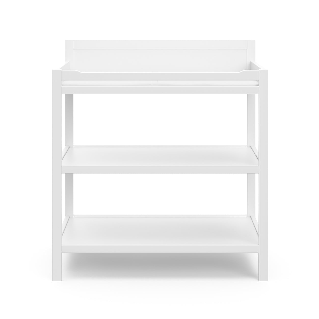 Infant Changing Table with Changing Pad-baby changing table-diaper station-safe-changing diapers-white-front