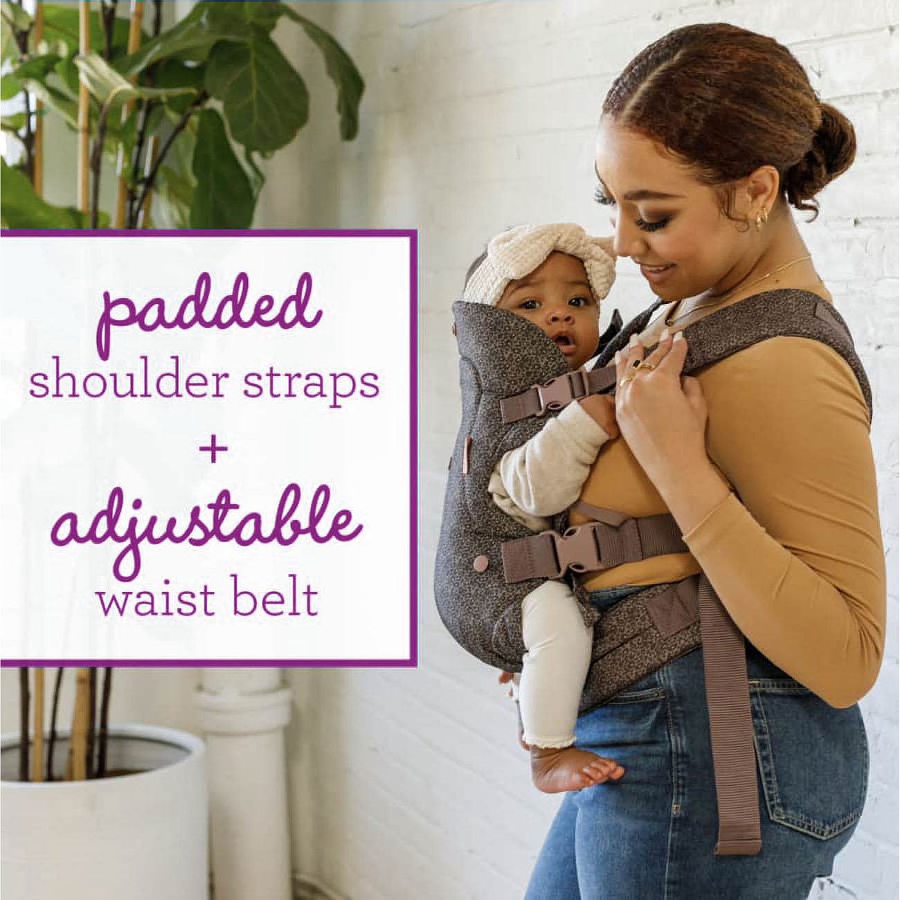 baby carrier-baby carry-newborn carrier-baby-toddler carrier-baby seat-padded straps-waist belt