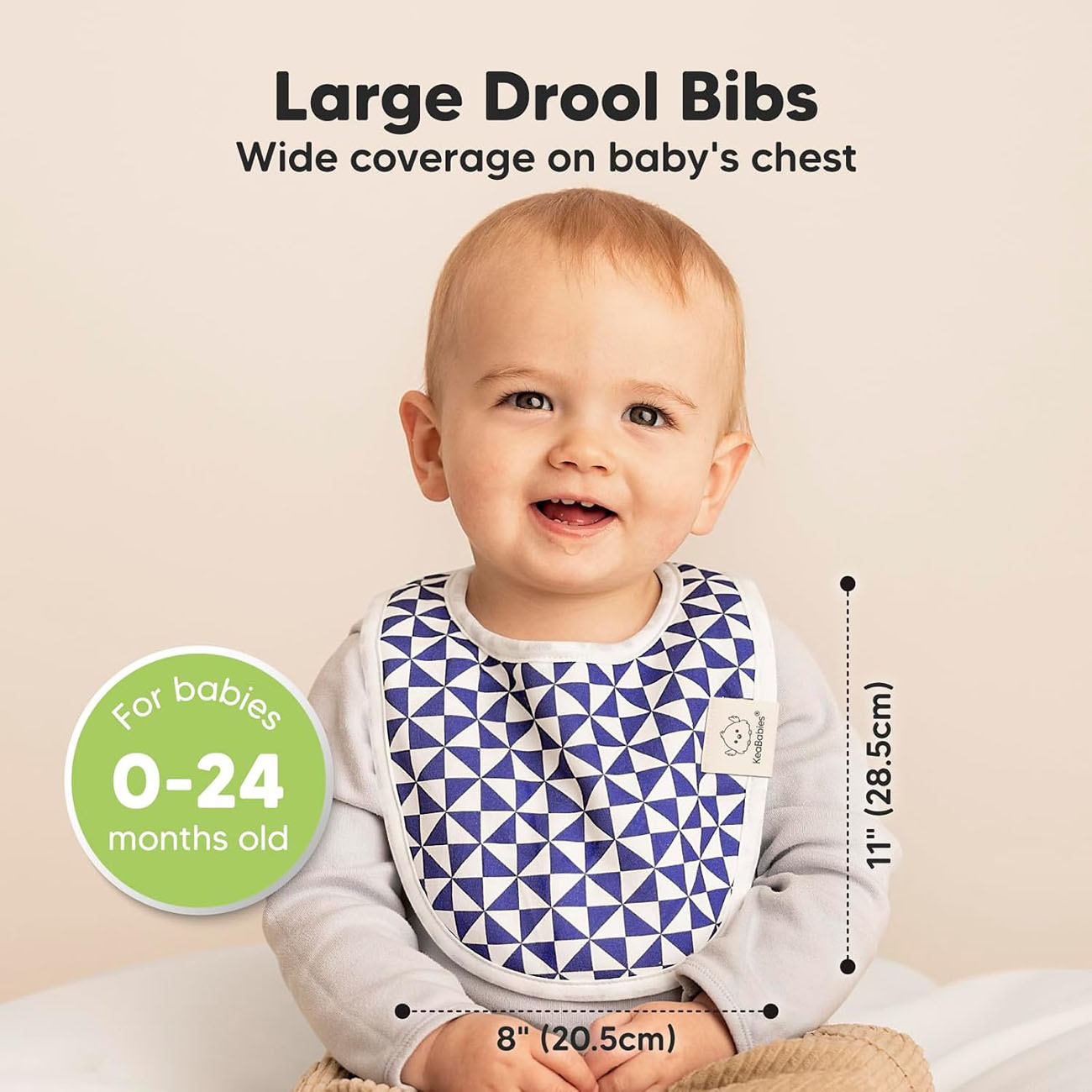 baby bibs-8-Pack Organic Baby Bibs for Boys, Girls-Soft Cotton Drooling and Teething, Baby Drool-Newborn Infant Bibs-large drool