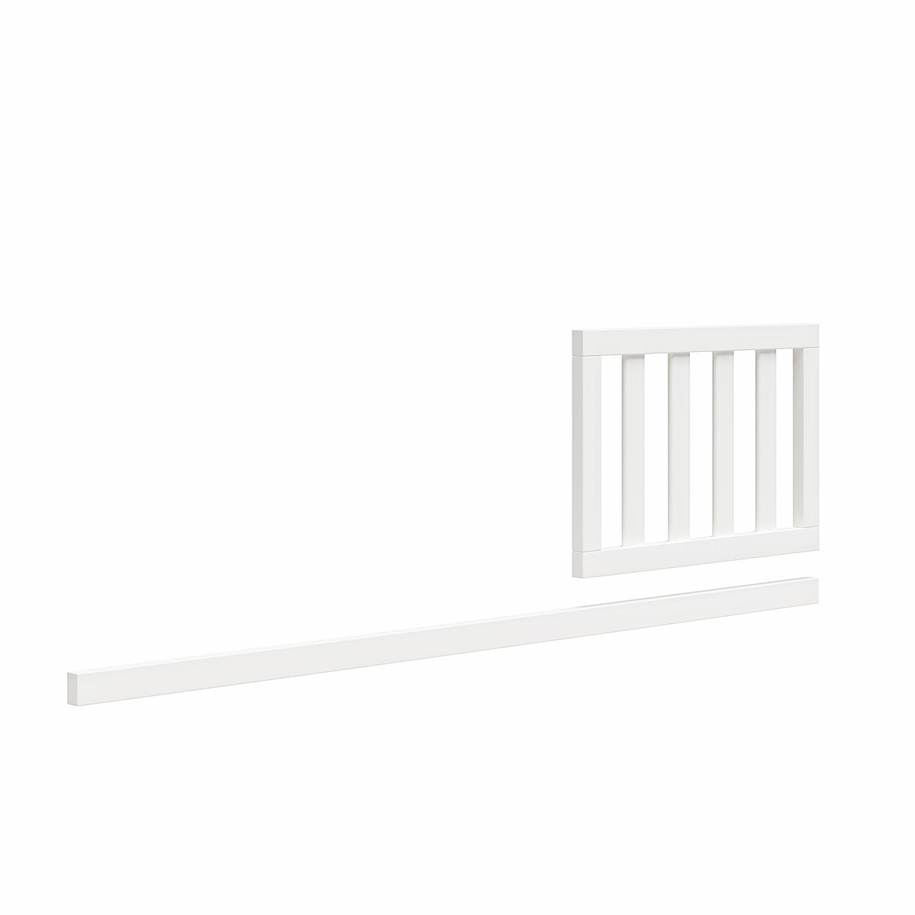 crib bed-Convertible Adele Daybed and Toddler Rail-baby crib rail-white main new-two parts