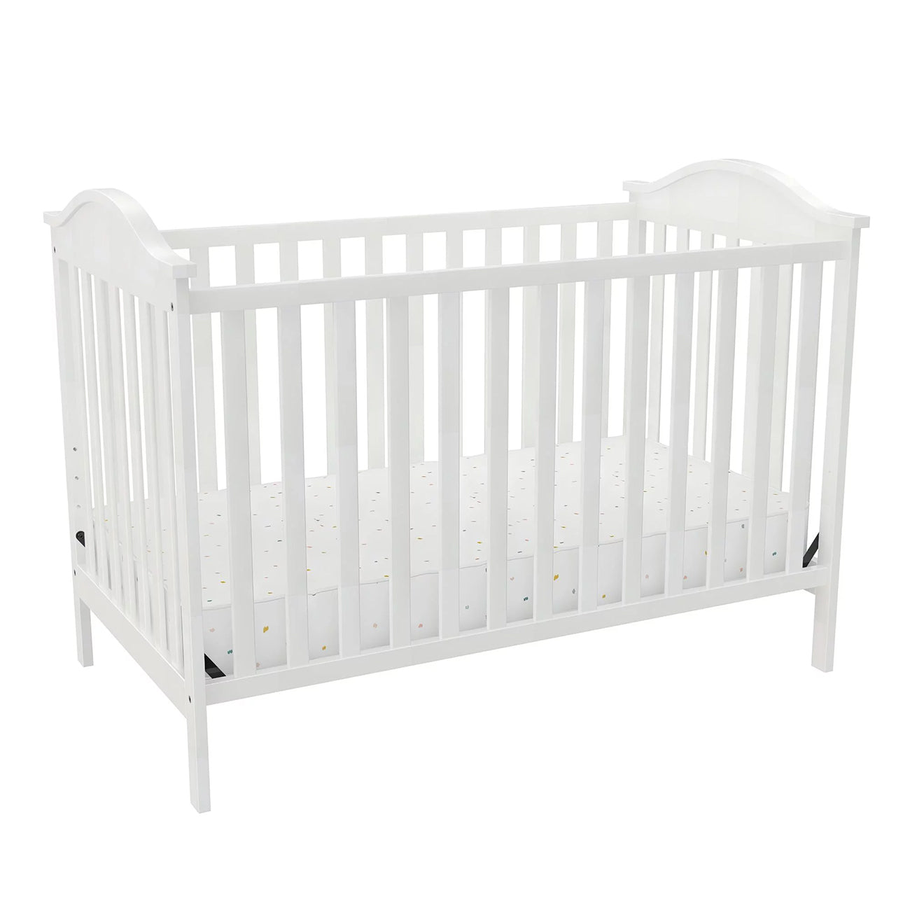 crib bed-Convertible Crib-baby crib-nursery-baby room-baby bed-toddler bed-toddler room-main white