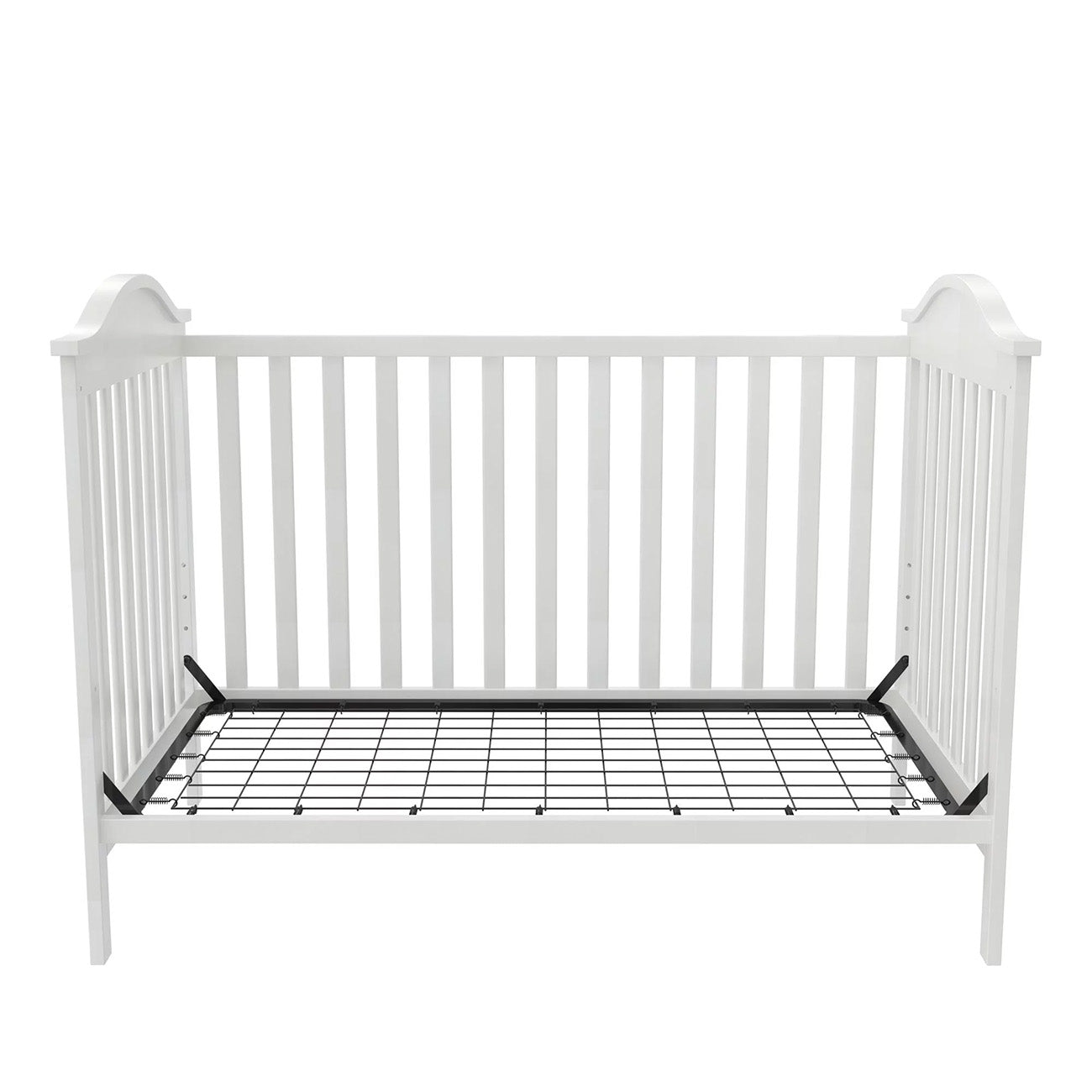 crib bed-Convertible Crib-baby crib-nursery-baby room-baby bed-toddler bed-toddler room-white side epmty view-no side