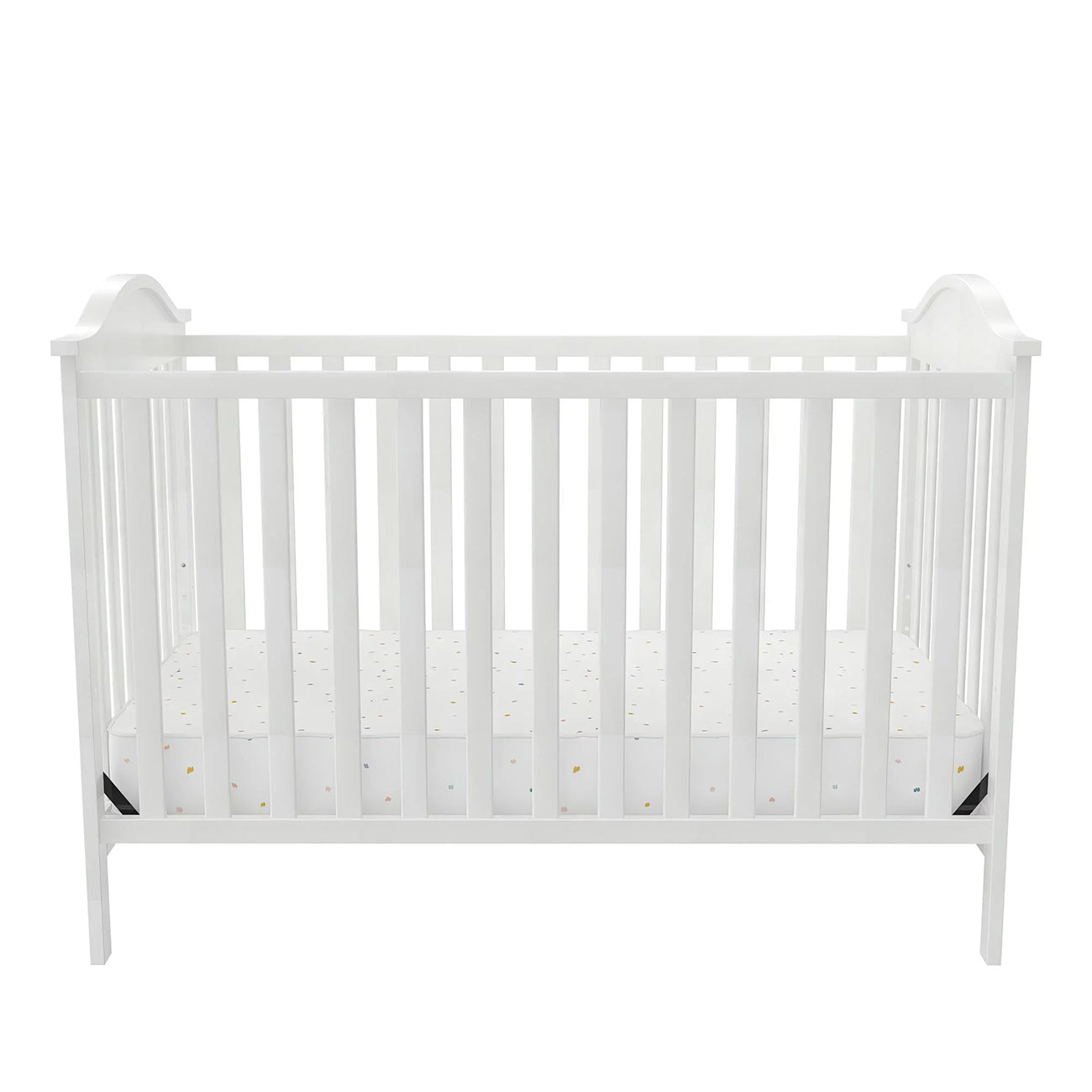 crib bed-Convertible Crib-baby crib-nursery-baby room-baby bed-toddler bed-toddler room-white side view