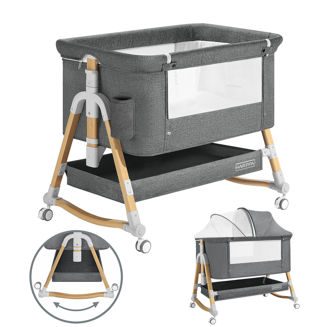 portable bassinet bassinet-Bedside Sleeper-baby bassinet-baby bedside bassinet-gray